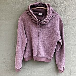Nike, size large, ladies cropped sweatshirt hooded, light purple